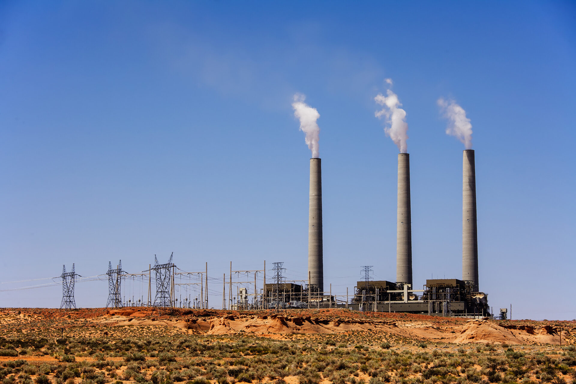 Navajo power generation station is a coal-fired steam plant near Page, Arizona